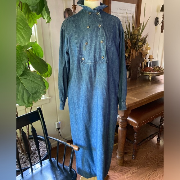 “LAST CALL” VTG RALPH LAUREN Denim Dress - Picture 2 of 10